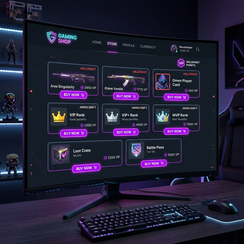 Letsgameteam Store Dashboard Interface